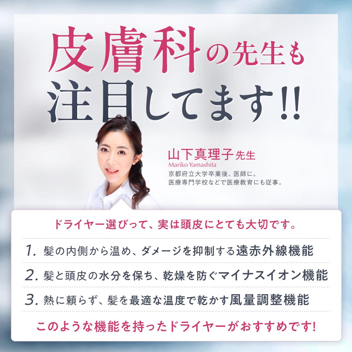 モイストシャイニードライヤー 専用ブラシ付き