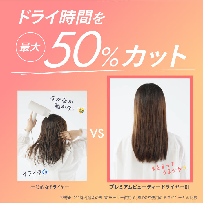 【速乾・ダメージレスを一台で実現】プレミアム ビューティ ドライヤー01