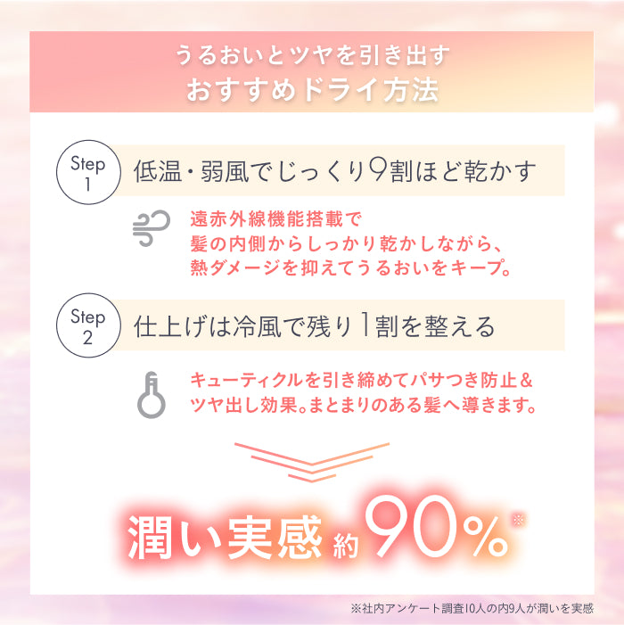 【速乾・ダメージレスを一台で実現】プレミアム ビューティ ドライヤー01