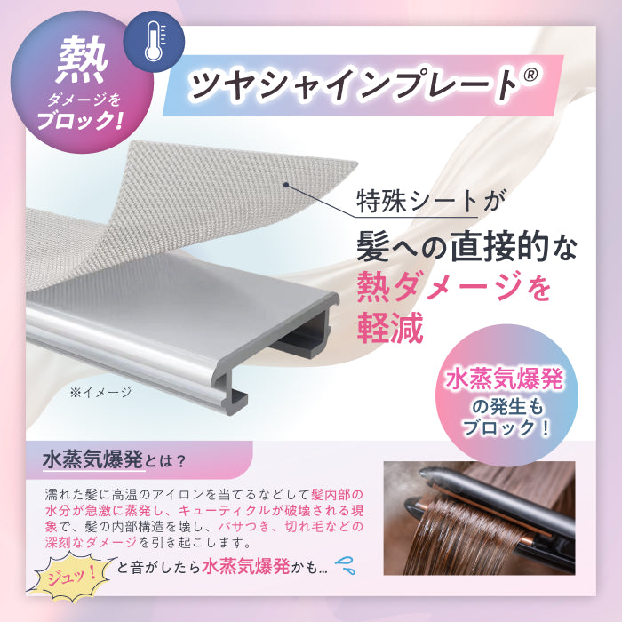 【独自プレートで、ワンランク上の滑らかな髪へ】プレミアム ビューティ ヘアアイロン S