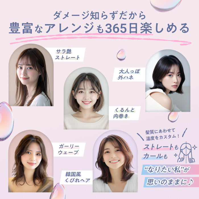 【独自プレートで、ワンランク上の滑らかな髪へ】プレミアム ビューティ ヘアアイロン S