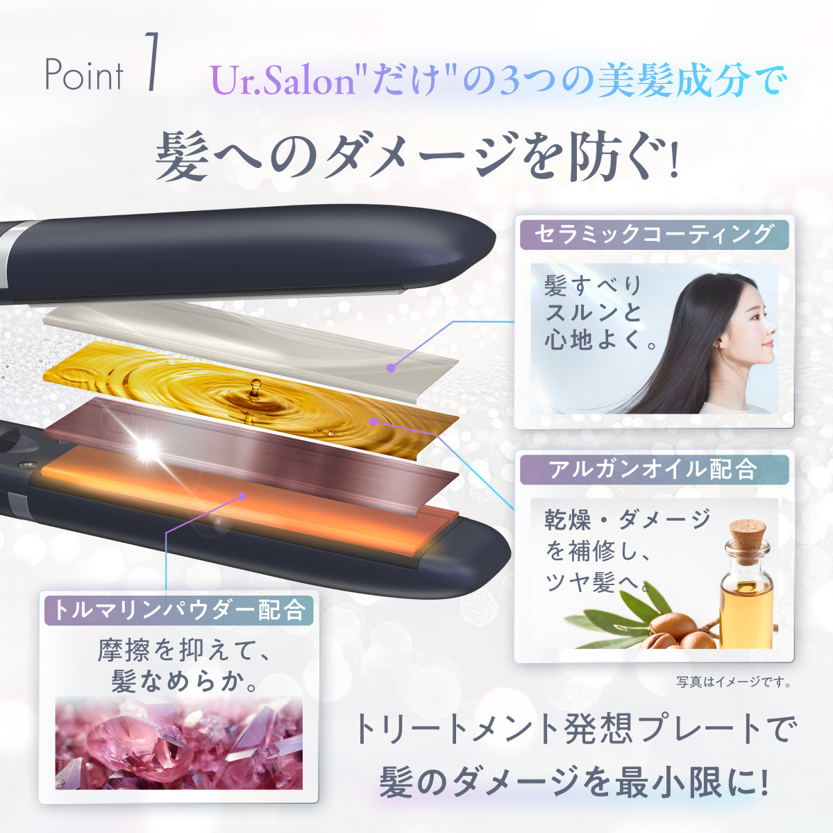 ダメージレス ストレートヘアアイロン