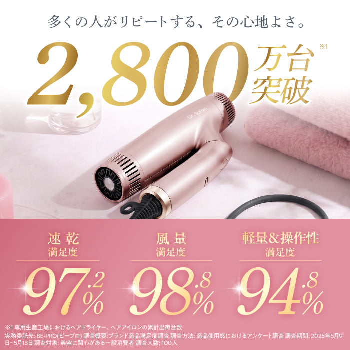 【速乾・ダメージレスを一台で実現】