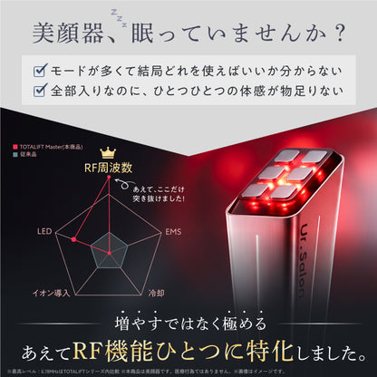 【多機能より、極める。RF×赤色LEDの温感ケア】TOTALIFT Master