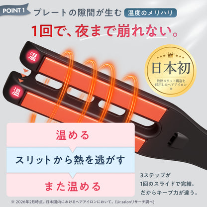 【ワンストロークで艶ストレート】ウルトラストレートヘアアイロン